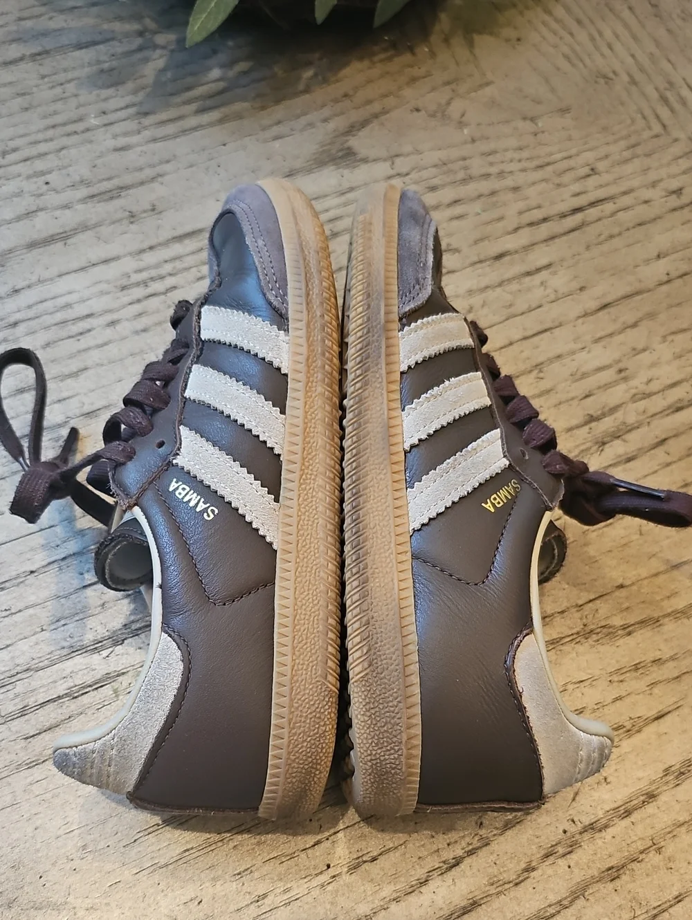Brown Adidas Samba Size 4.5